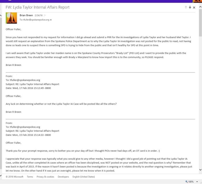 Last email to Fuller