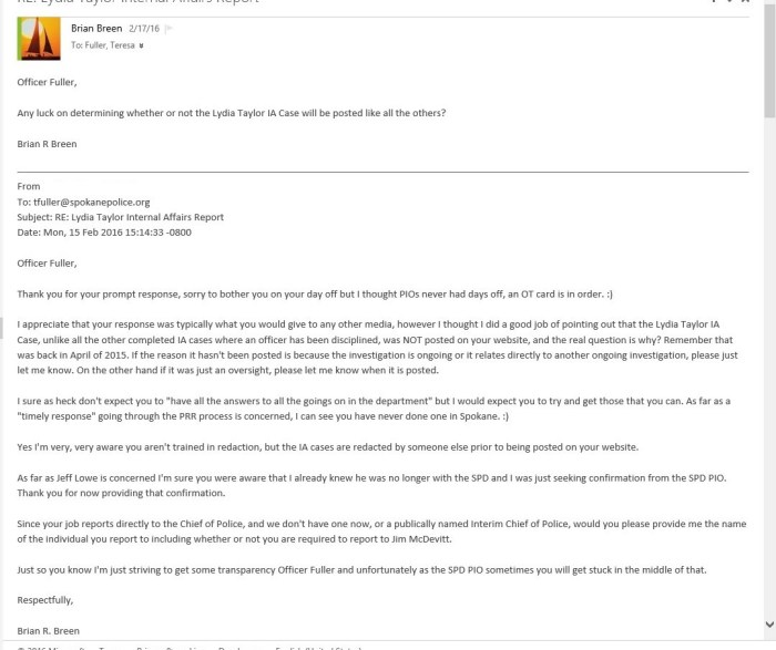 My last email to Fuller