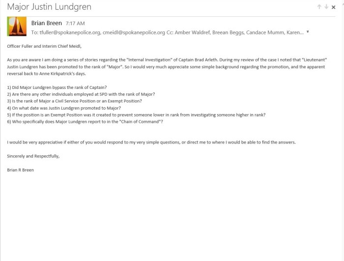 Email Fuller, Meidl, CC