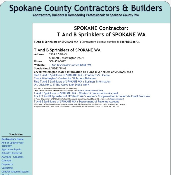 Spokane County Contractors