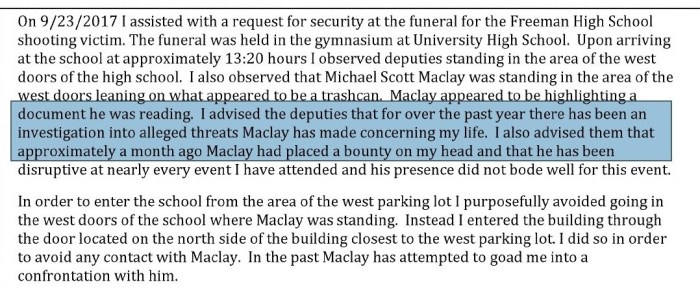 Ozzie threats bounty