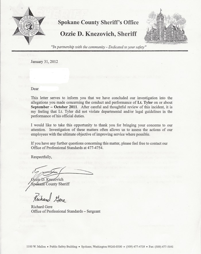 Tyler Exonerated Letter