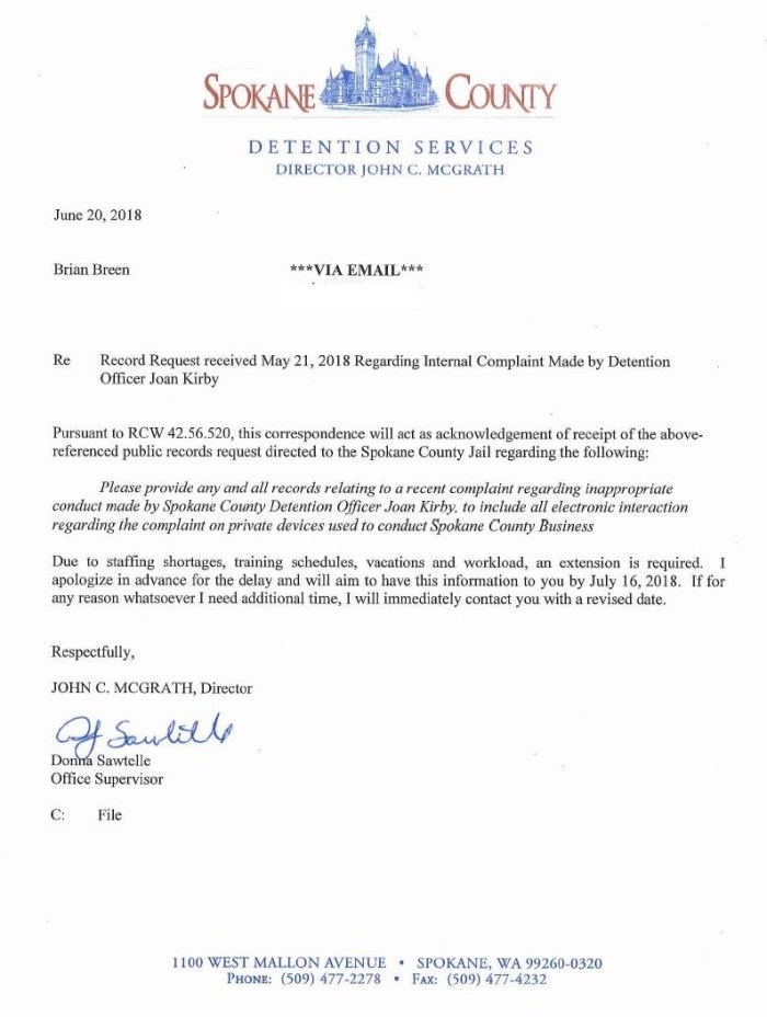 Joan Kirby PRR Letter Image