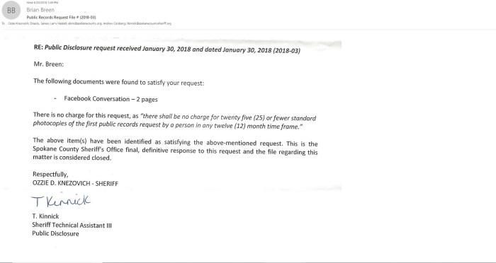 My email to Kinnick 2