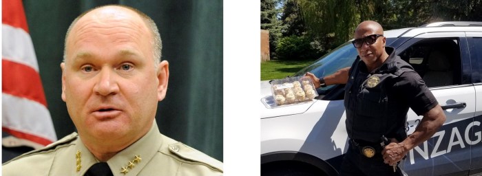 Ozzie and Tyler in Uniform