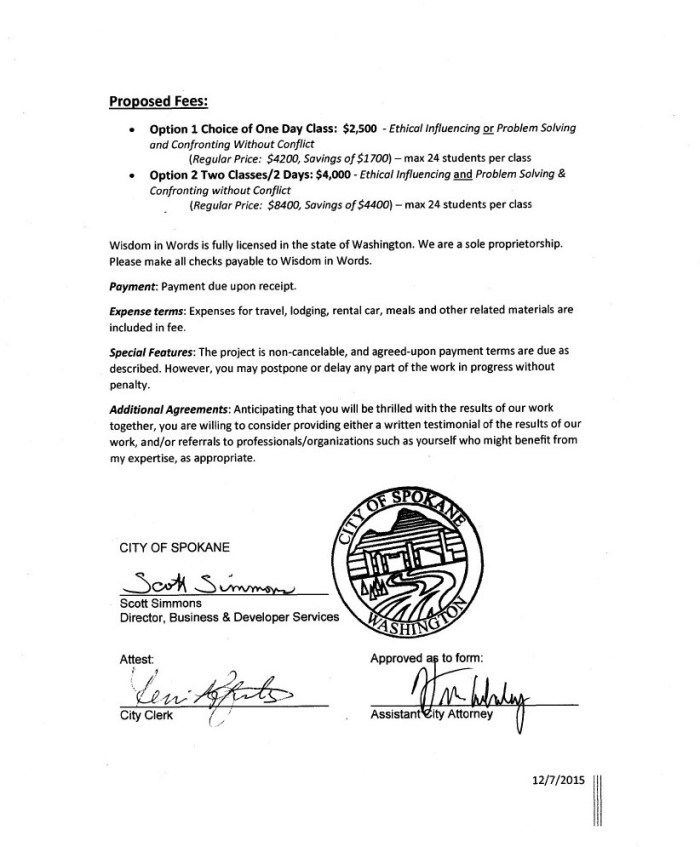 Tyler 2016 City Contract Costs