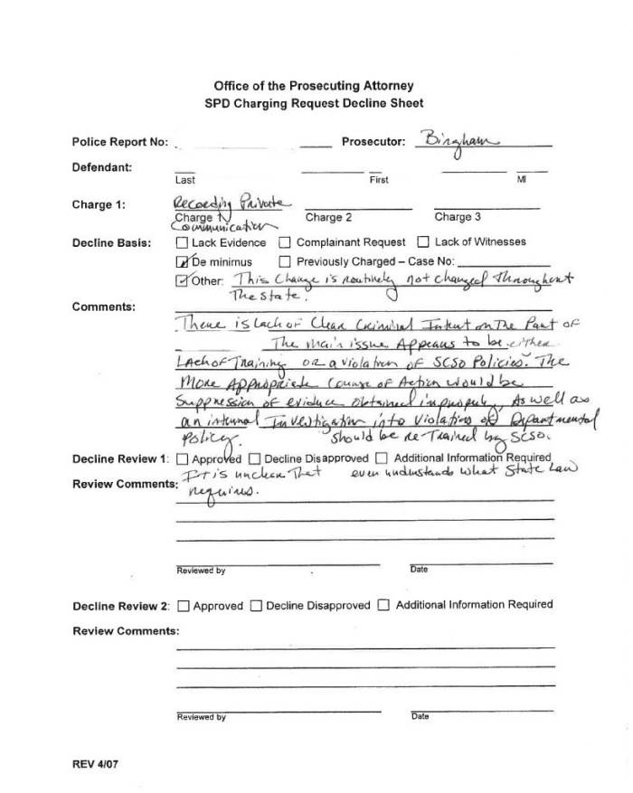 Bingham Charging Request Decline