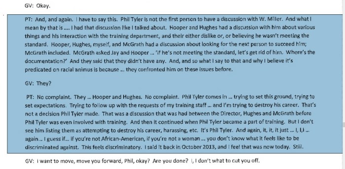 Tyler statement AA Racial Animus