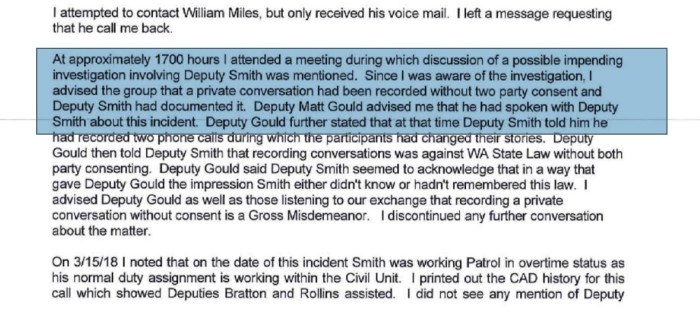 Possible impending Smith investigation